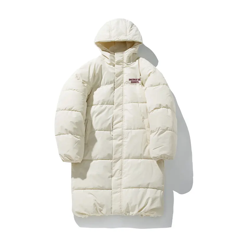 Unisex Wattierter Steppmantel mit Kapuze, Thermofutter und Tunnelzugsaum Drune