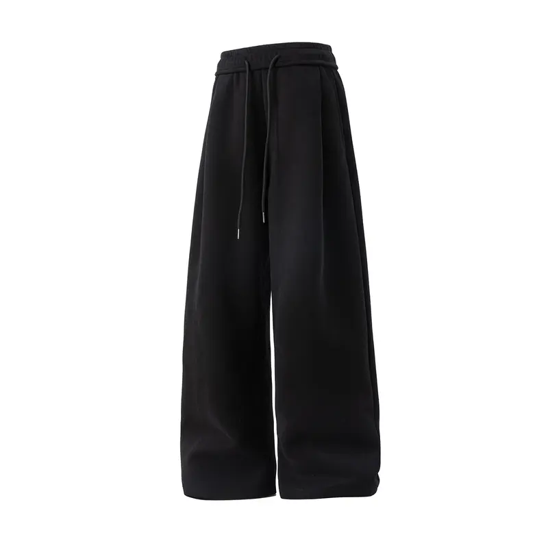 Unisex Weite Lounge‑Hose mit hohem Elastikbund, Kordelzug und extra weitem Palazzoschnitt Drune