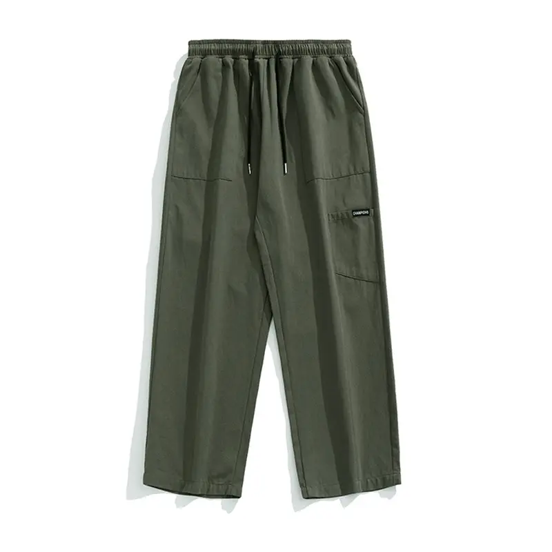 Unisex Weite Utility-Cargo-Hose mit elastischem Bund und Mehrfachtaschen Drune