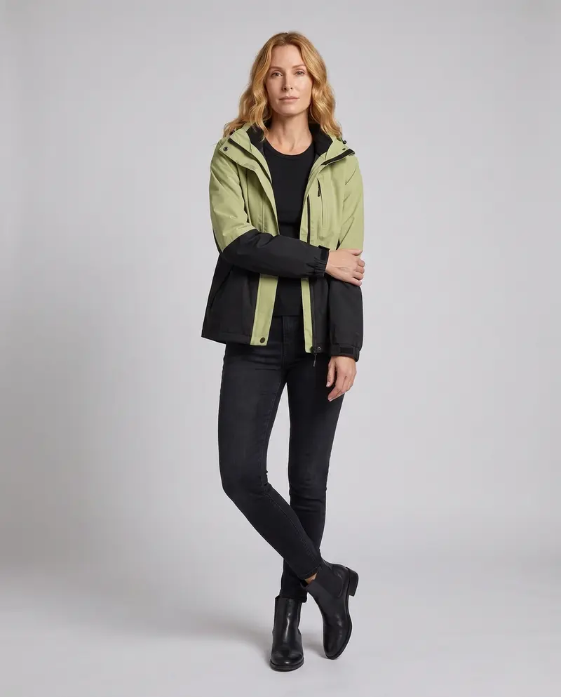 Unisex zweifarbige Softshelljacke mit Kapuze, wind- und wasserabweisende Outdoor-Leistung
