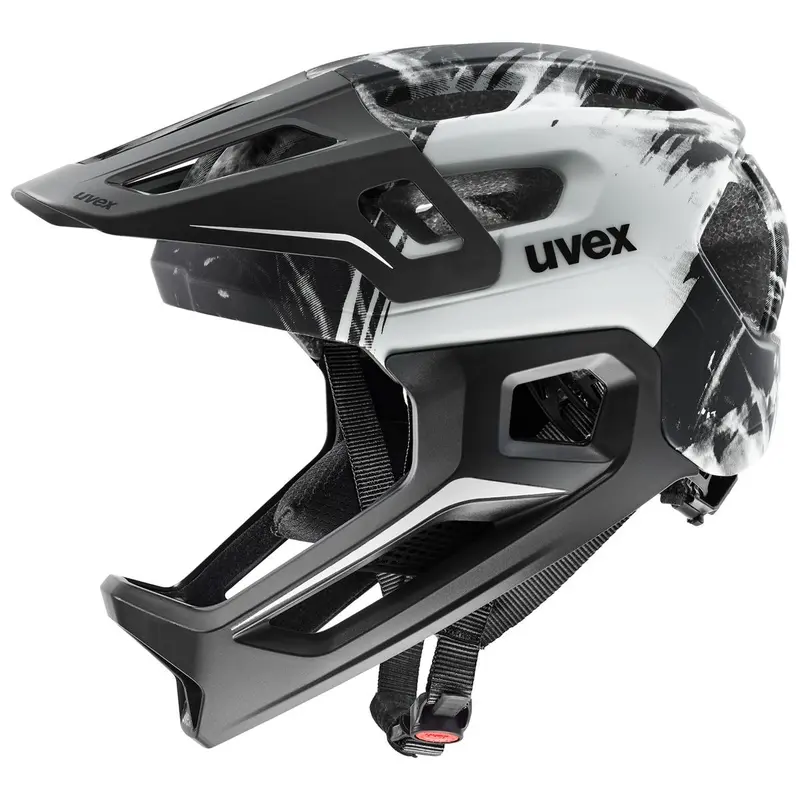 Uvex React jr. Fullface - Black/White Matt