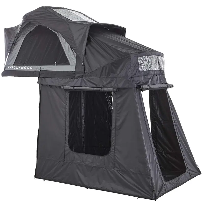 Vickywood Luft-Klappzelt BAOBAB AIR 135 grau mit Vorzelt + Thermo-Innenzelt