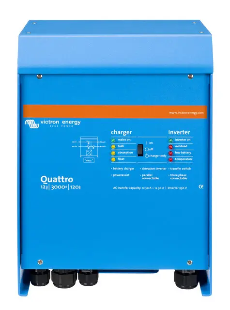 Victron Quattro 12/3000/120-50/50 Wechselrichter 2400W und Ladegerät