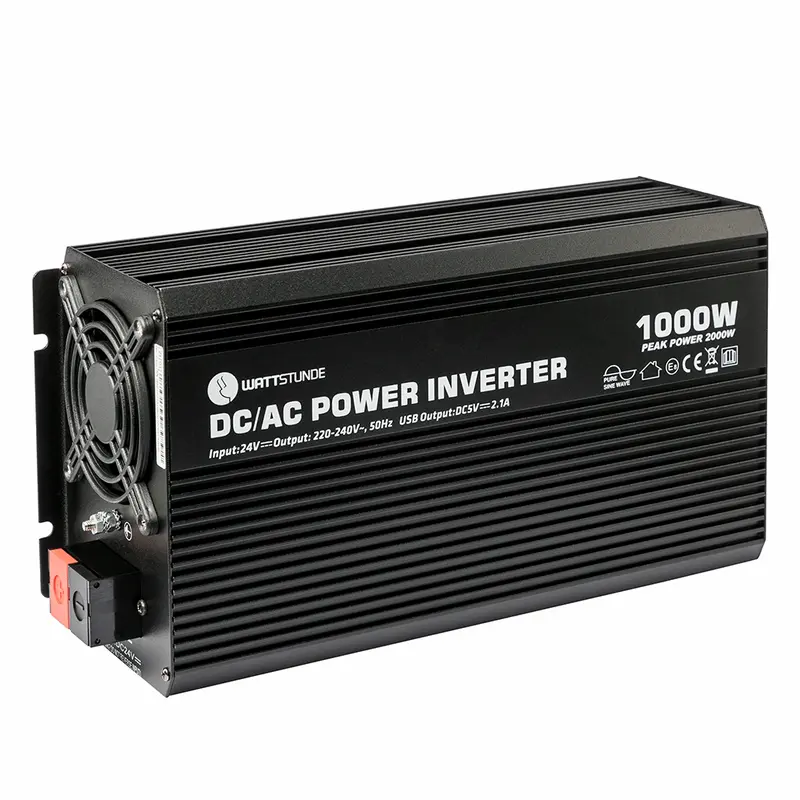 WATTSTUNDE® 1000 W / 2000 W 24 V Sinus Spannungswandler WS24/1000SI