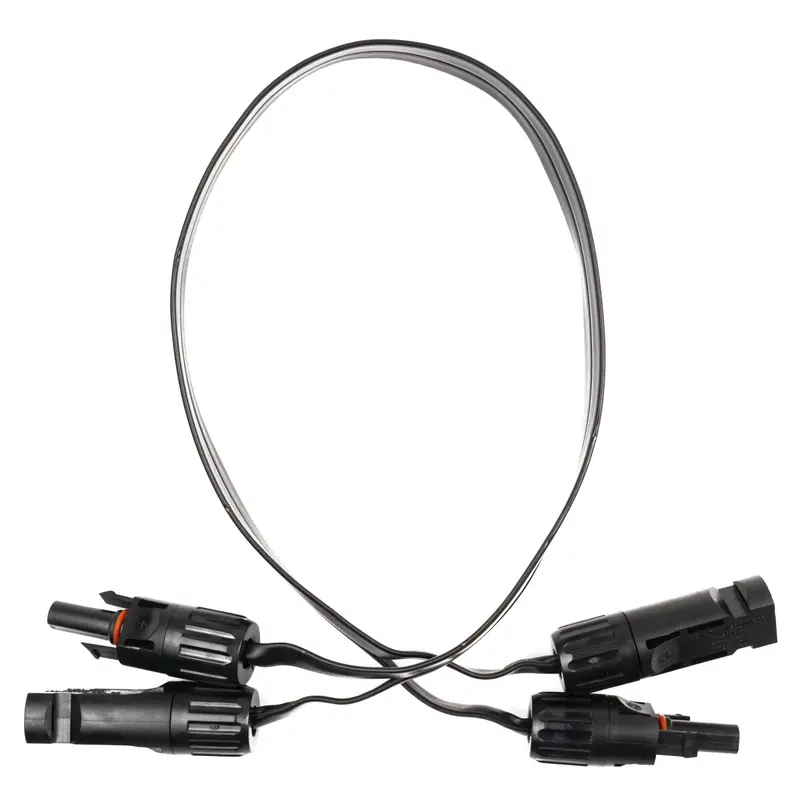 WATTSTUNDE® Flachbandkabel Typ-MC4/Typ-MC4 50 cm schwarz