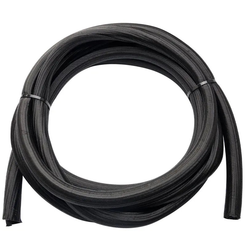 WATTSTUNDE® Geflechtsschlauch offen 19 mm schwarz 5 Meter