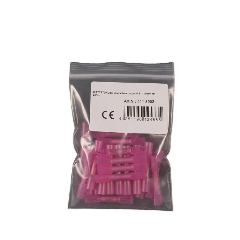 WATTSTUNDE® Quetschverbinder 0,5 - 1,5 mm² rot 25 Stk.