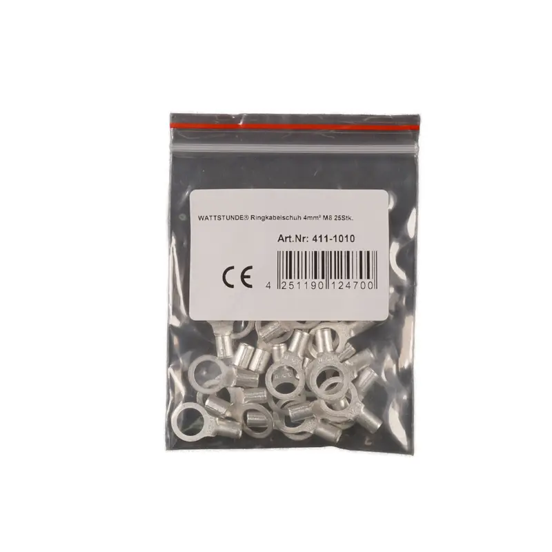 WATTSTUNDE® Ringkabelschuh 4 mm² M8 25 Stk.