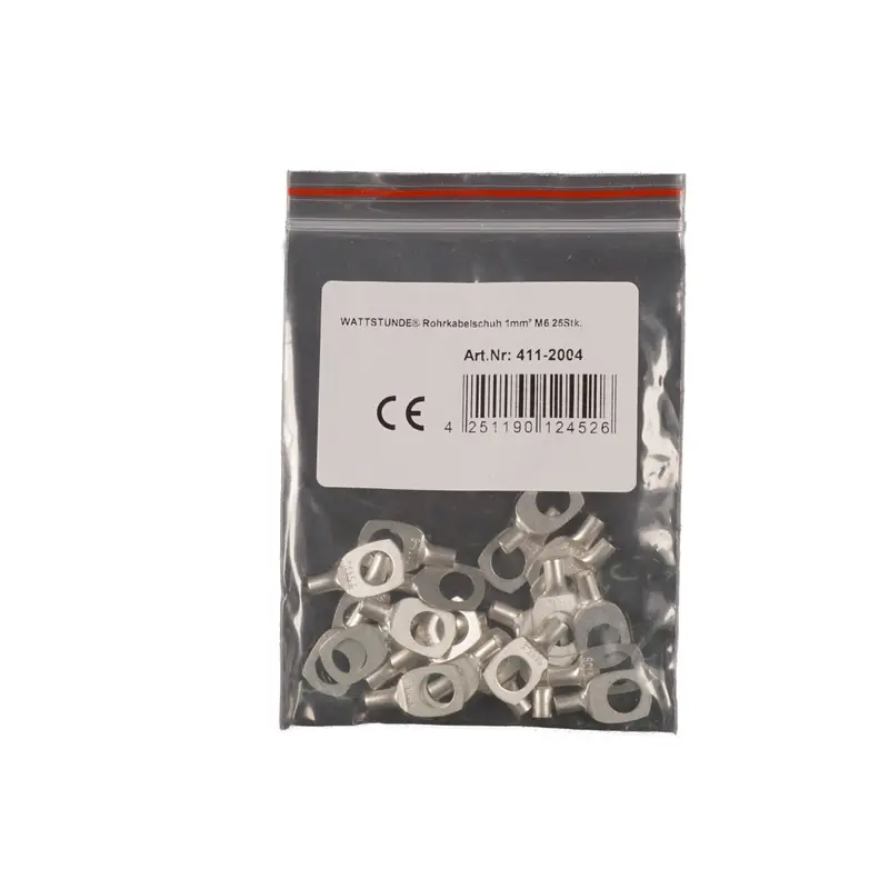 WATTSTUNDE® Rohrkabelschuh 1 mm² M6 25 Stk.