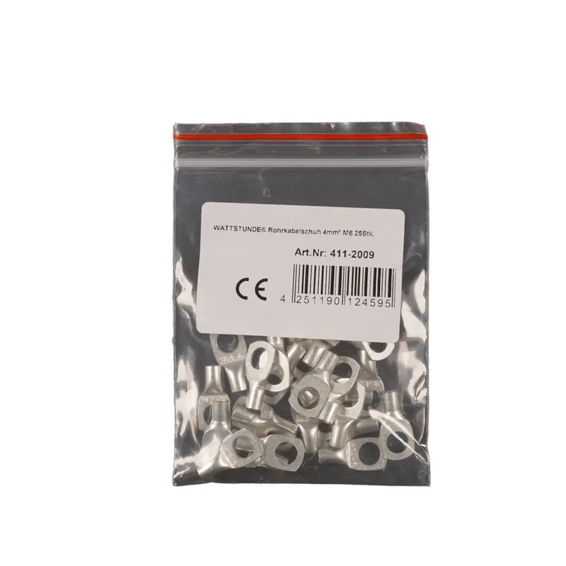WATTSTUNDE® Rohrkabelschuh 4 mm² M6 25 Stk.
