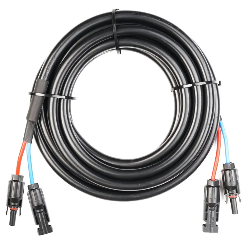 WATTSTUNDE® Verlängerungskabel (2 x) 4 mm² Typ-MC4/Typ-MC4 5 m schwarz