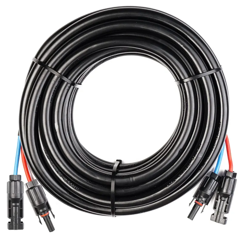 WATTSTUNDE® Verlängerungskabel (2x)4mm² Typ-MC4/Typ-MC4 10m schwarz