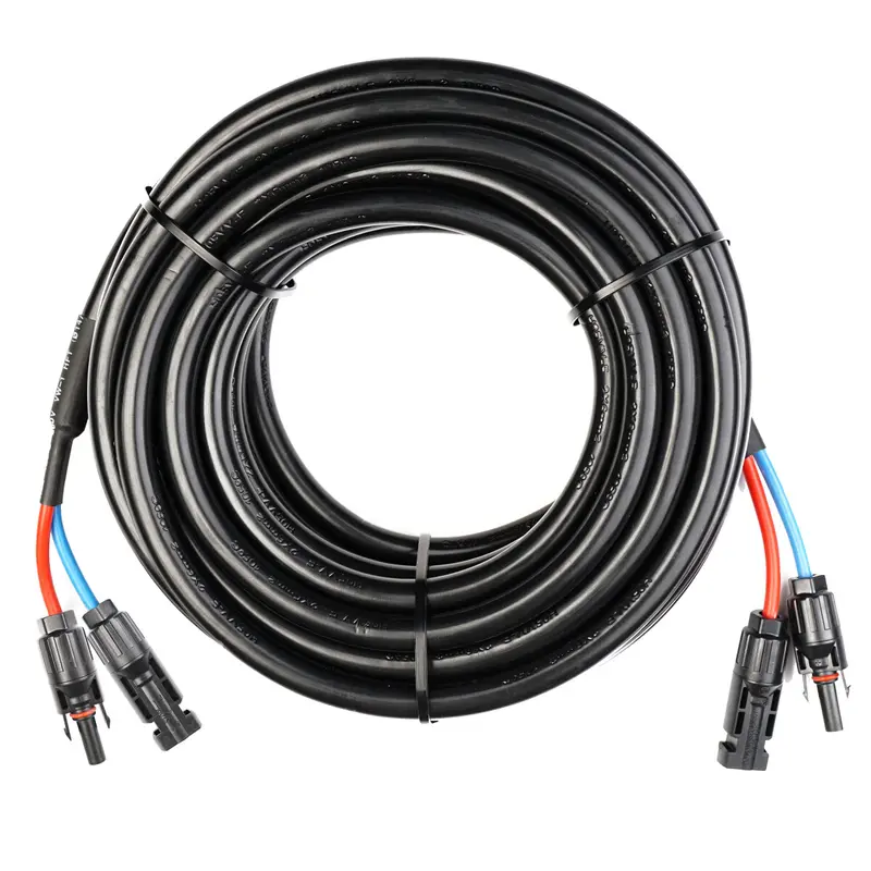 WATTSTUNDE® Verlängerungskabel (2x) 6 mm² Typ-MC4/Typ-MC4 10 m schwarz