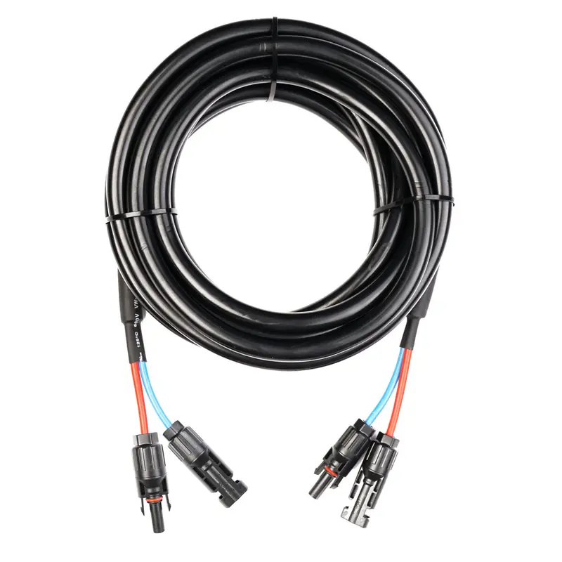 WATTSTUNDE® Verlängerungskabel (2x) 6 mm² Typ-MC4/Typ-MC4 5 m schwarz